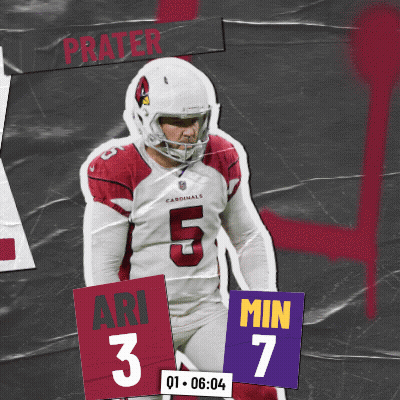Cardinals Football Player Next To Min 7 Sign GIF
