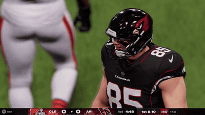 Cardinals Football Player On Field During Game GIF
