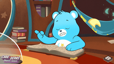 Care Bear Reading Book In Magic Universe GIF