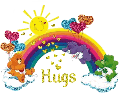 Care Bear Saying Hugs Sticker