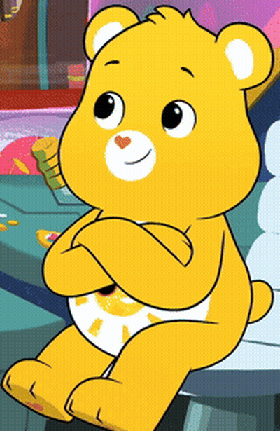 Care Bear Sitting With Arms Crossed GIF