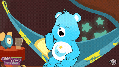 Care Bear Yawning In Hammock Care Bears Unique Magic GIF