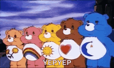 Care Bears Standing In A Row GIF