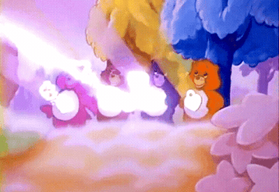 Care Bears Standing In Forest GIF