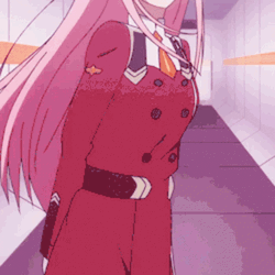 Carefree Zero Two Robot GIF