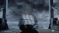 Cargo Ship On Middle Of Thunderstorm GIF