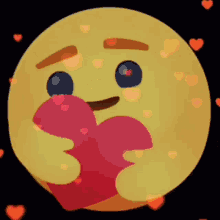 Caring Emoji Hugging Heart GIF