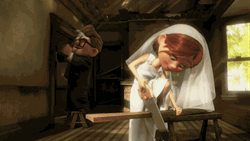 Carl And Ellie After Marriage Fixing House GIF
