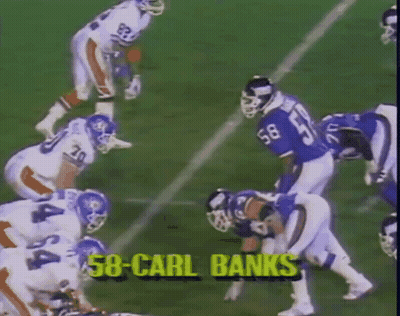 Carl Banks Being Tackled GIF