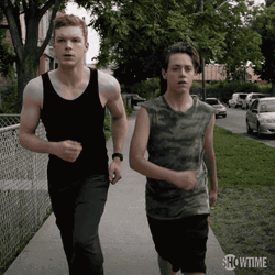 Carl Gallagher Jogging Exercise GIF