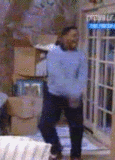 Carlton Dancing In Blue Shirt GIF