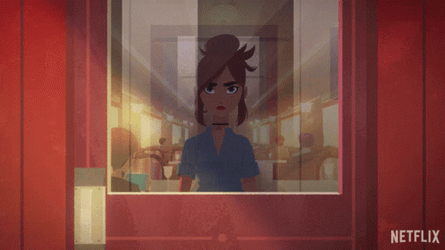 Carmen Sandiego Sneaking In GIF