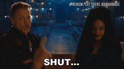 Carnage Woody Harrelson Shut Up GIF