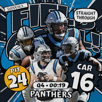 Carolina Panthers (16) Vs. Pittsburgh Steelers (24) Fourth Quarter GIF