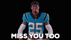 Carolina Panthers Football  Player Miss You Too GIF