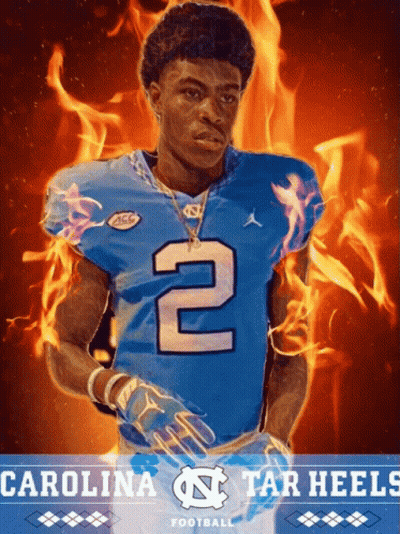 Carolina Tar Heels Football Man In Blue Uniform GIF
