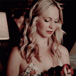 Caroline Forbes Hugging Shirt GIF