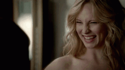 Caroline Forbes Wearing Red Dress GIF