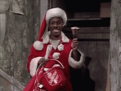 Caroling Black Santa GIF