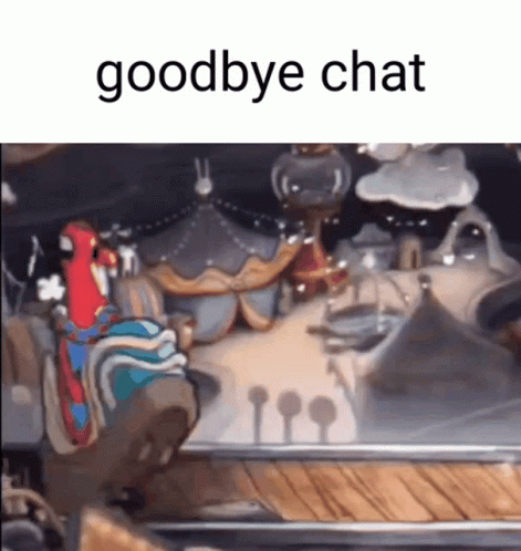 Carousel With Words Goodbye Chat GIF