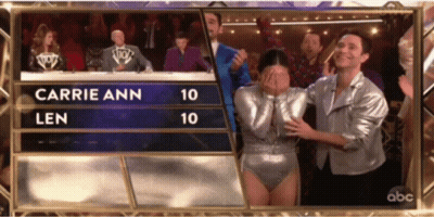 Carrie Ann And Len In Dance Competition GIF