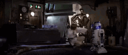 Carrie Fisher R2d2 GIF