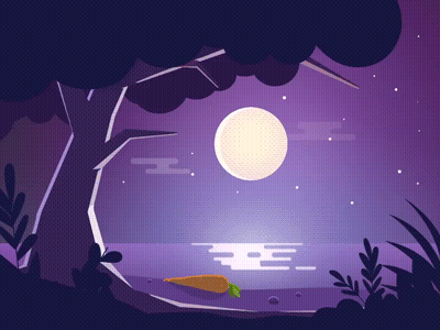Carrot Laying Under Tree Near Water GIF