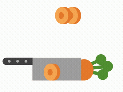 Carrots And Knife With Slices GIF