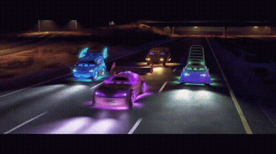Cars Driving On Highway At Night GIF
