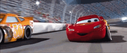 Cars Movie Lightning McQueen Speed GIF