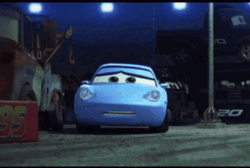 Cars Movie Sally Carrera Shocked GIF