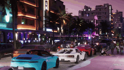 Cars Parked In Front Of Hotel Dior GIF