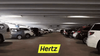 Cars Parked In Hertz Parking Garage GIF
