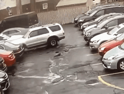 Cars Parked In Lot GIF