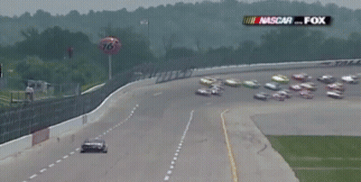 Cars Racing On NASCAR On Fox Track GIF