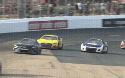 Cars Racing With GM Sign GIF