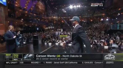Carson Wentz Drafted By Eagles In First Round GIF