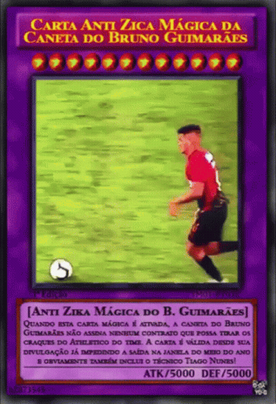Carta Anti Zika Magica Da Caneta Do Bruno Guimaraes Is A Soccer Card GIF