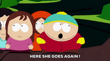 Cartman Licking Tears Here She Goes Again GIF