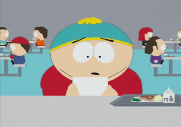 Cartman Licking Tears Staring On The Bowl GIF