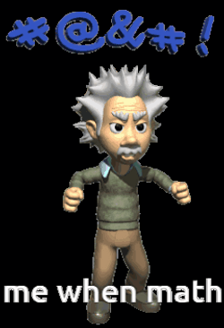 Cartoon Albert Einstein On Math Meme GIF