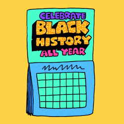 Cartoon All Black History Calendar GIF
