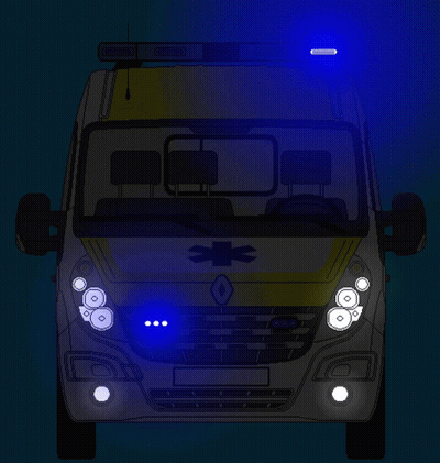 Cartoon Ambulance Driving With Help I Need Some Body GIF