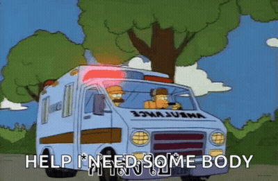Cartoon Ambulance Driving With Help I Need Somebody GIF