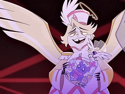 Cartoon Angel Holding Teddy Bear Daddy GIF