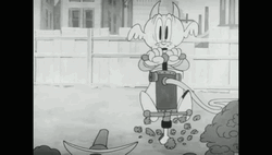 Cartoon Animal Using A Jackhammer GIF