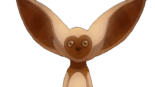 Cartoon Animal With Big Ears And Eyes Sticker
