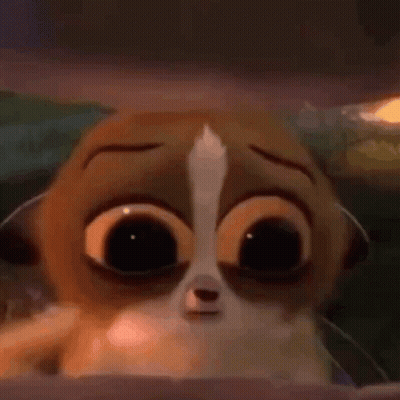 Cartoon Animal With Big Eyes GIF