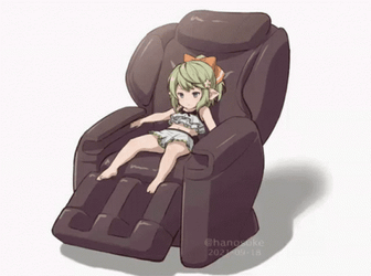 Cartoon Animation Of Massage Chair GIF