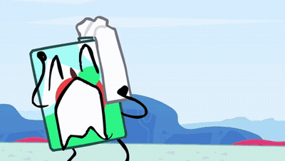 Cartoon Apple Holding Paper With Letter D GIF